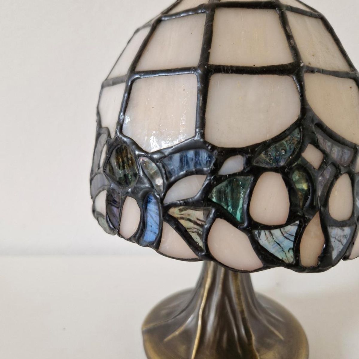 Vintage Glas In Lood Lampje Tiffany Stijl Lamp Schemerlamp image 5