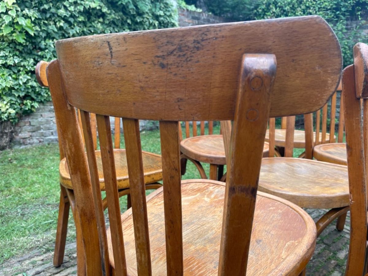 6 + 1 Baumann Bistrostoelen Keukenstoeln Café Stoelen Frans image 16