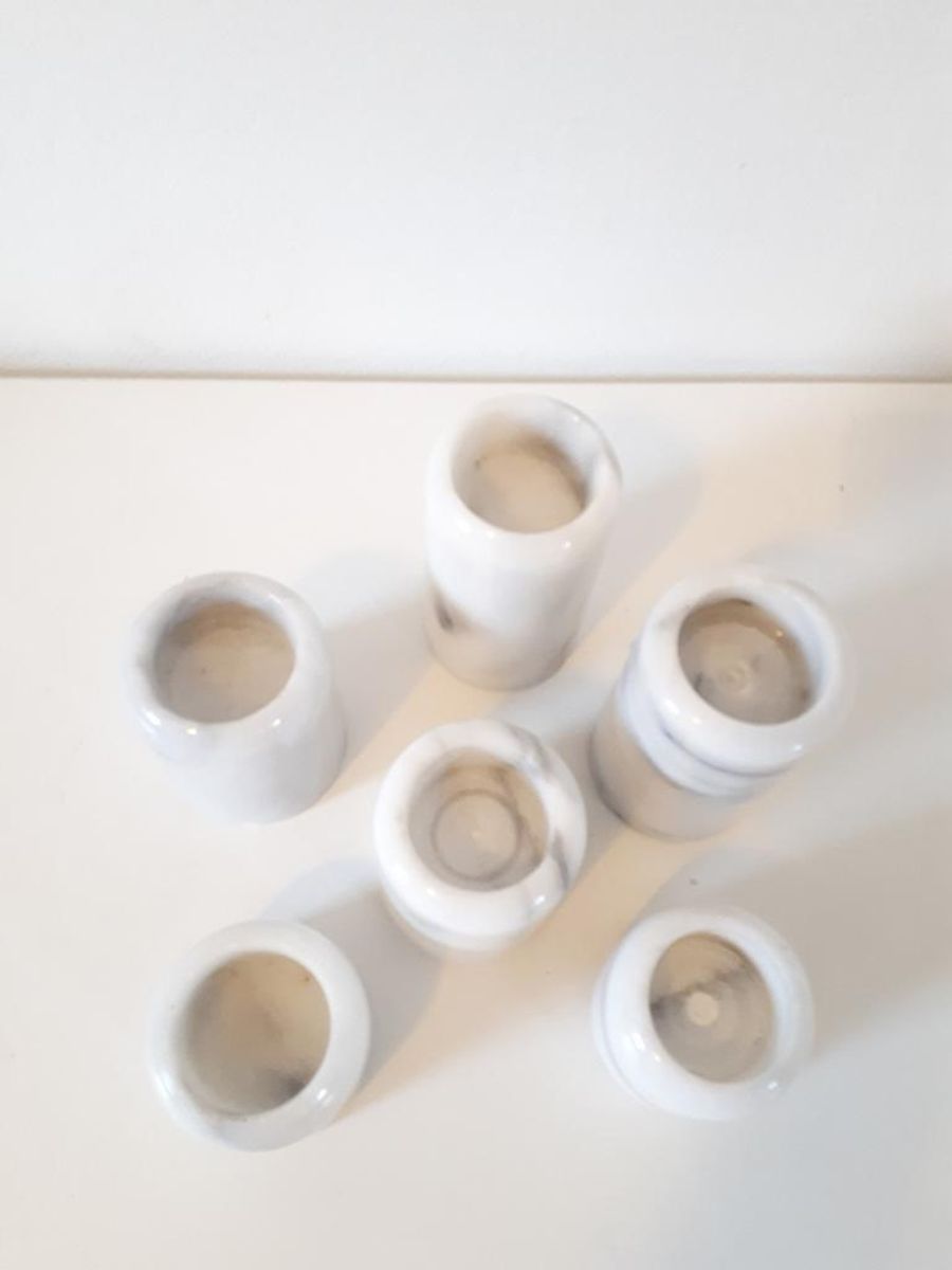 Vintage Kandelaars Van Marmer Waxinelicht Houders | Kerst image 6