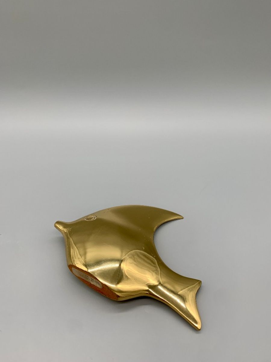 Mid Century Grote Messing Maanvis image 6