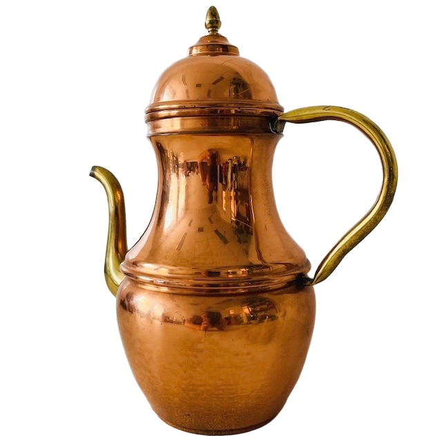 Vintage Theepot Koper En Messing image 9