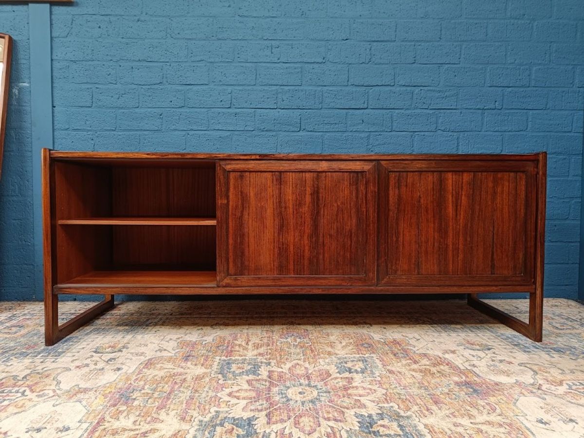 Vintage Palissander Lowboard, Deens Design Van Mørke Møbelfabrik, Jaren 60 image 7