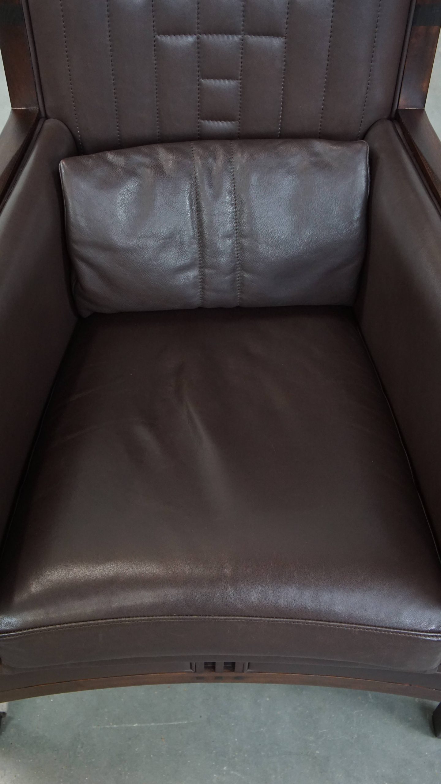 Luxe Art Deco Schuitema Design Fauteuil Met Donkerbruin Leer Uit De Decoforma Serie image 7