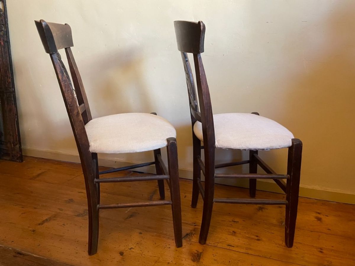 2 X Directoire Stoelen Frans Antiek image 2