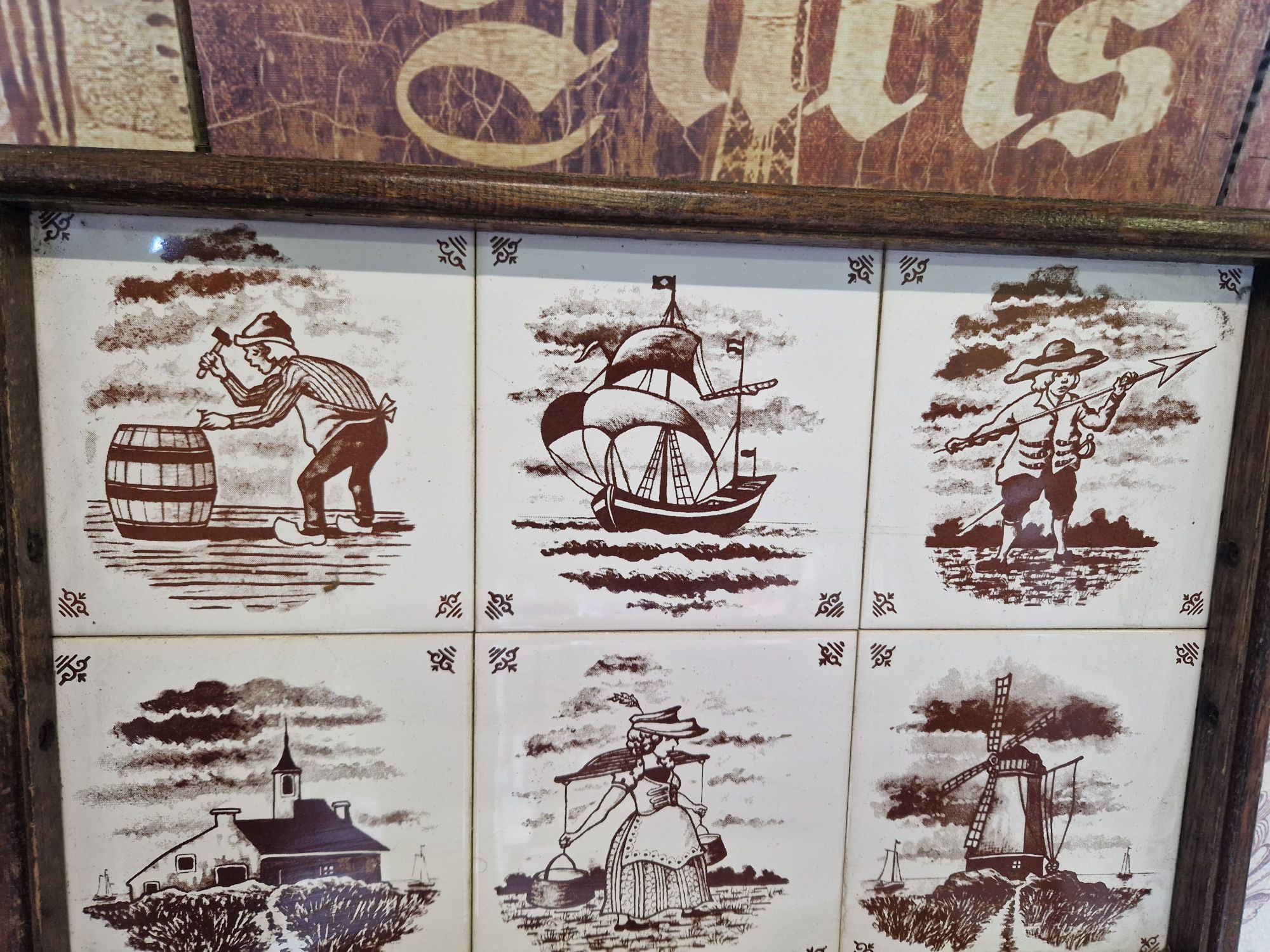 Mooi Klassiek Dienblad Met Tegeltjes image 4