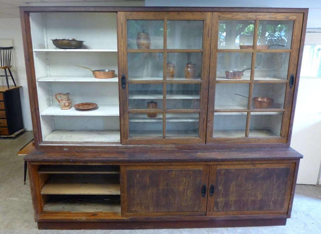 Grote Oude Buffet Vitrine School Museum Winkel Kast image 9
