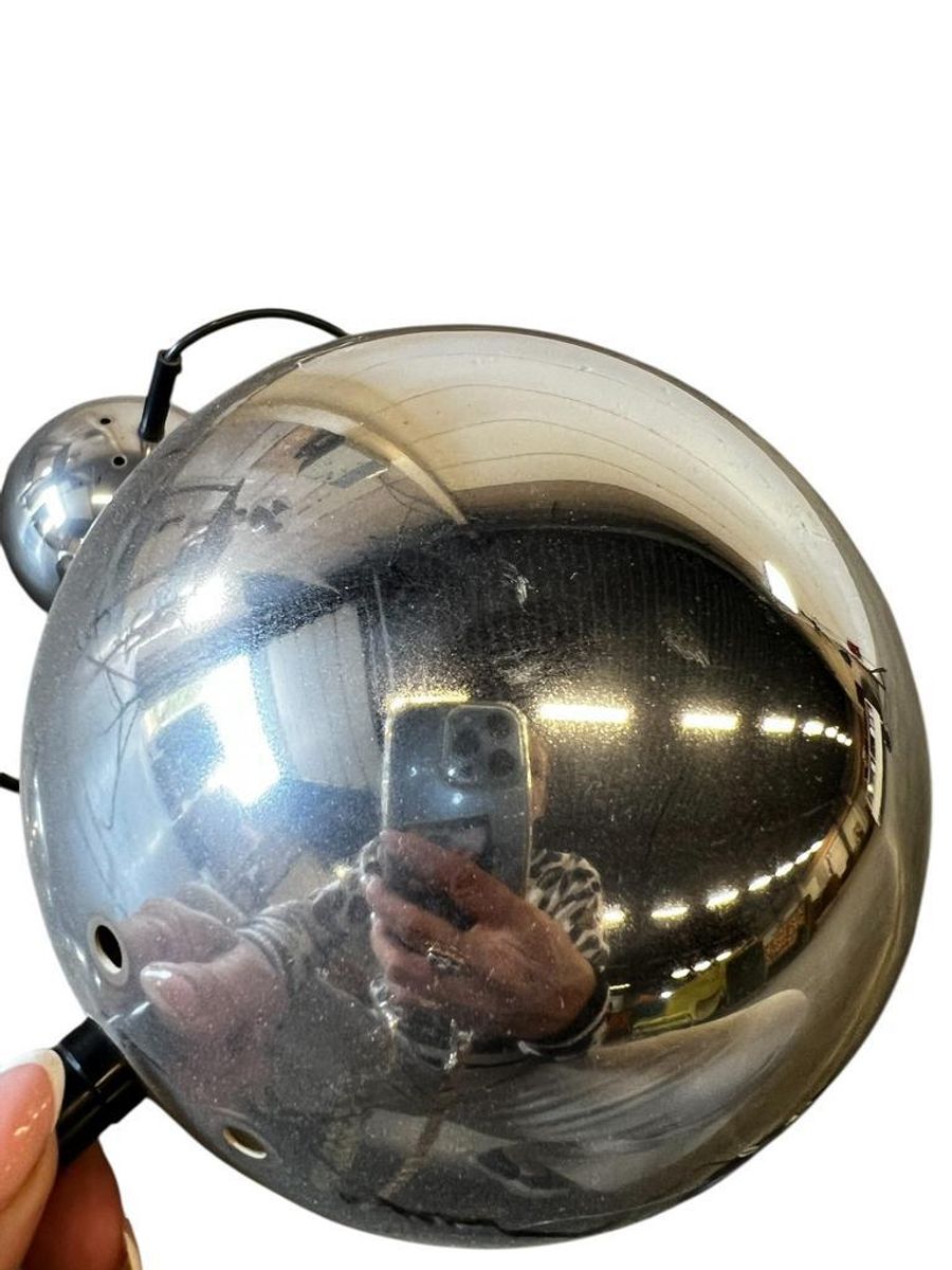 Vintage Chromen Cascade Luster / Hanglamp Met 5 Bollen image 4