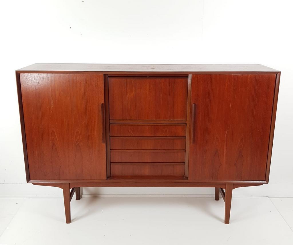 Vintage Teak Houten Wandkast | Buffetkast Deens Kast image 2