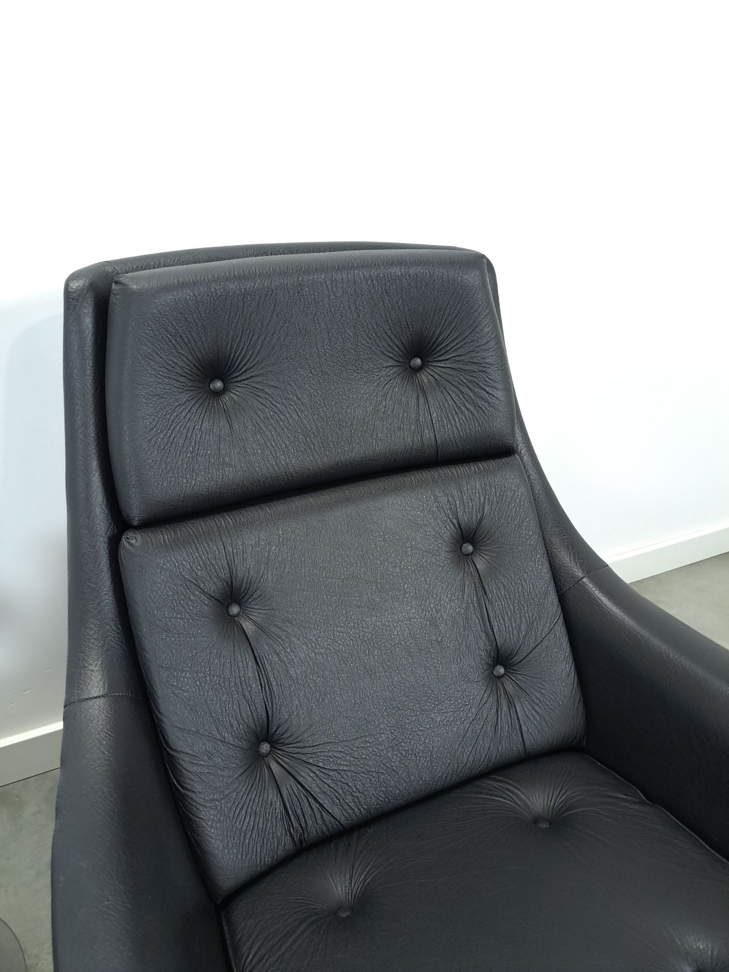 Zwarte Skai Kunstleder Draaifauteuil Uit Zweden image 15