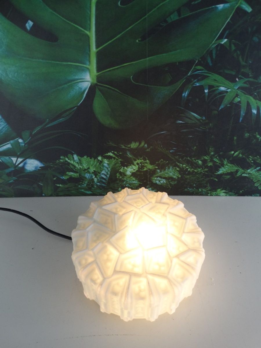 Melkglas Plafondlamp Met Reliëfpatroon image 7