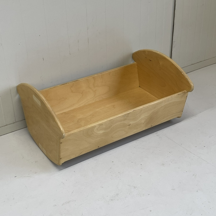 Poppen Schommelwiegje Houten Bedje image 3