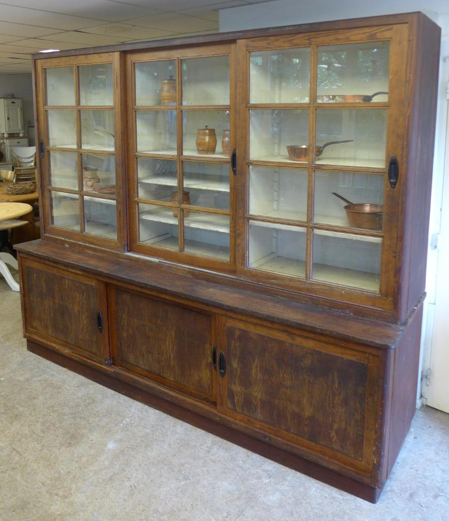Grote Oude Buffet Vitrine School Museum Winkel Kast image 6
