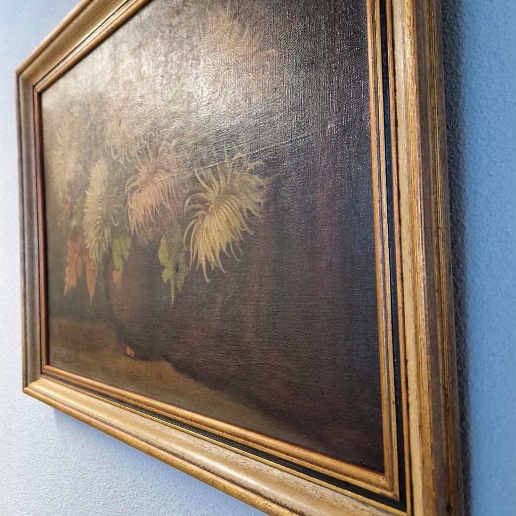 Olieverf Op Doek B Sluiter Schilderij Chrysanten Op Vaas image 9