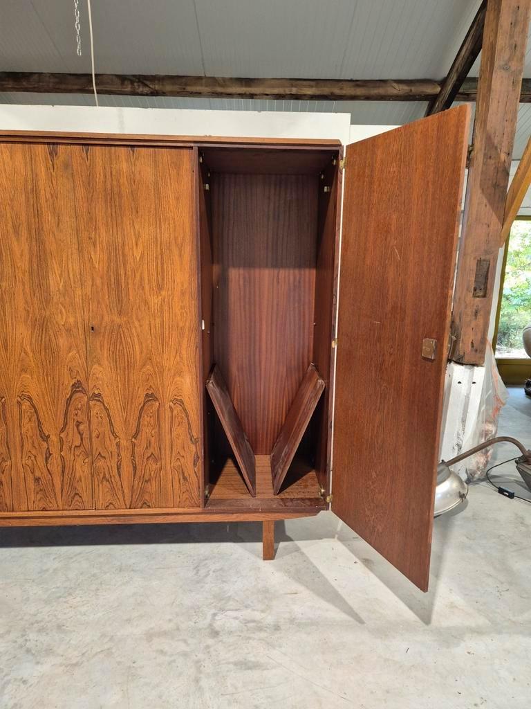 Mid Century Pallisander Fineer Klerenkast 4 Deurs Deens image 9