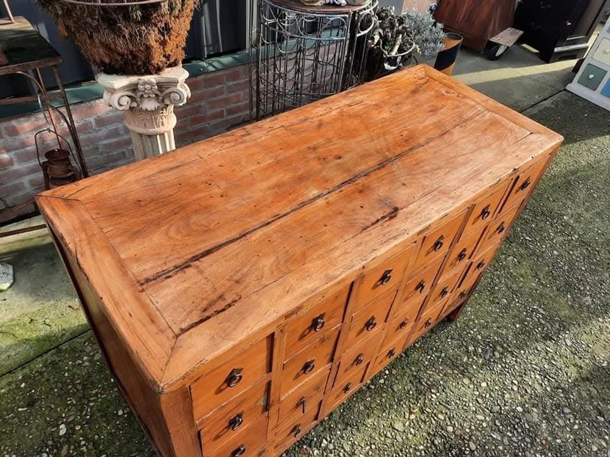 Oude Chinese Ladenkast / Apothekerskast, Dressoir image 5