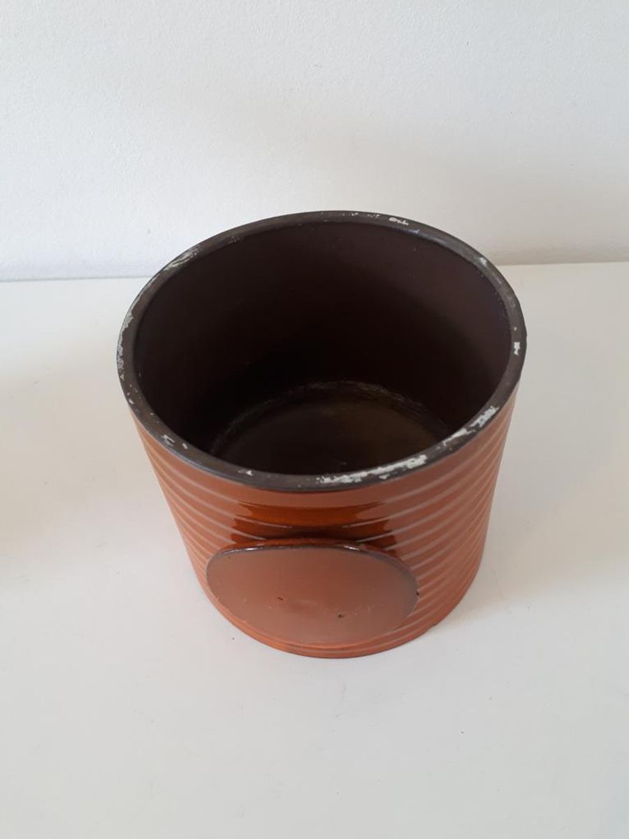 Vintage Oranje Bloempot image 3
