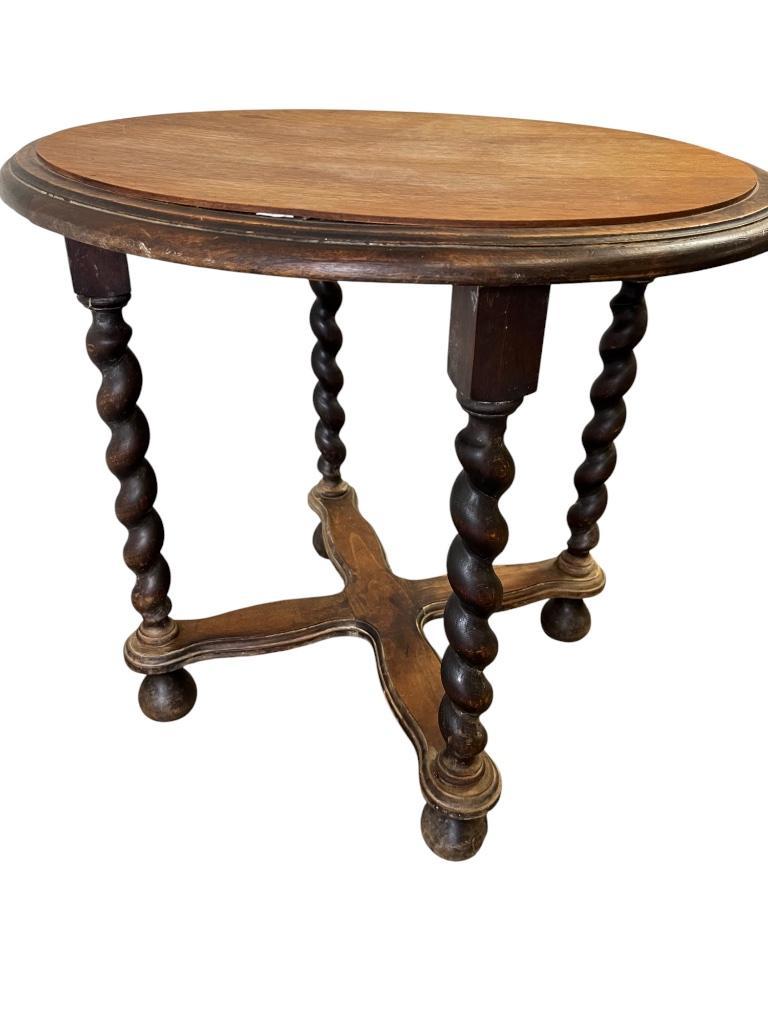 Vintage Houten Pied De Stal / Bijzettafel / Plantentafel image 15