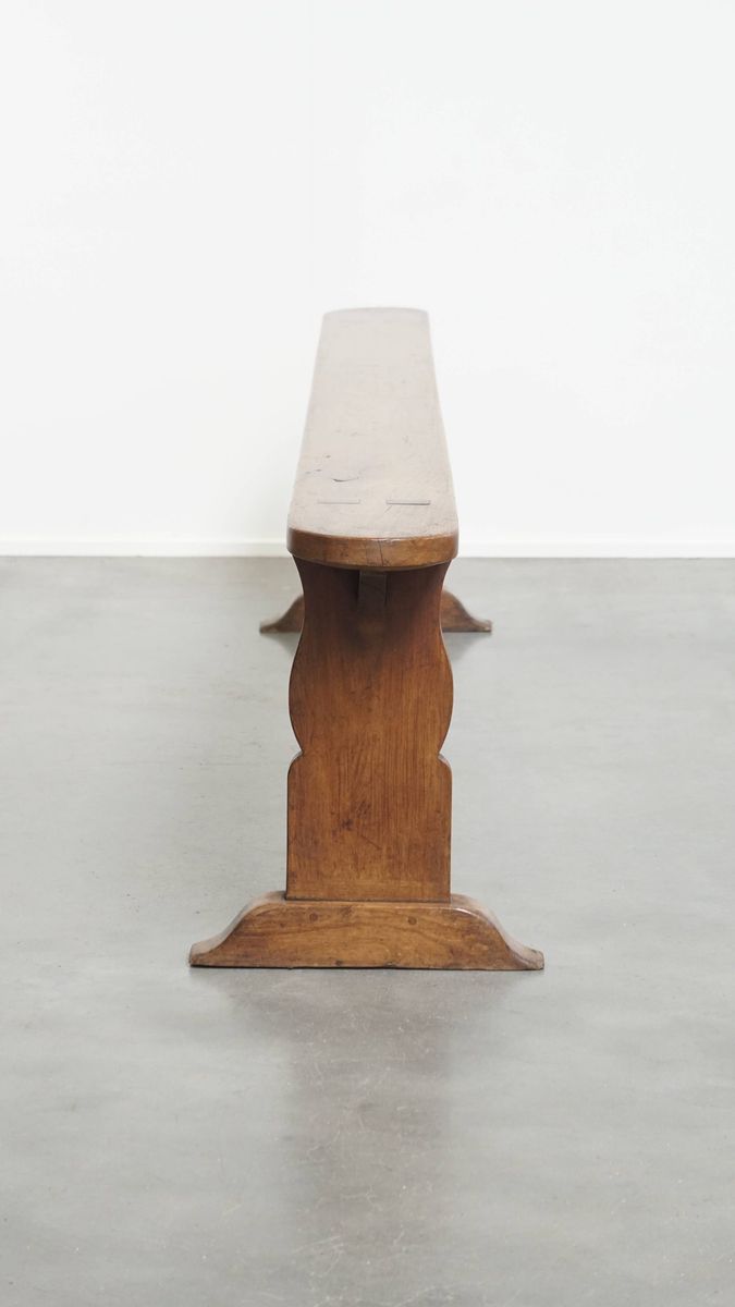 Stijlvolle En Tijdloze Antieke Halbank/ Bank Voor Aan De Eettafel Met Een Mooi Patina image 5