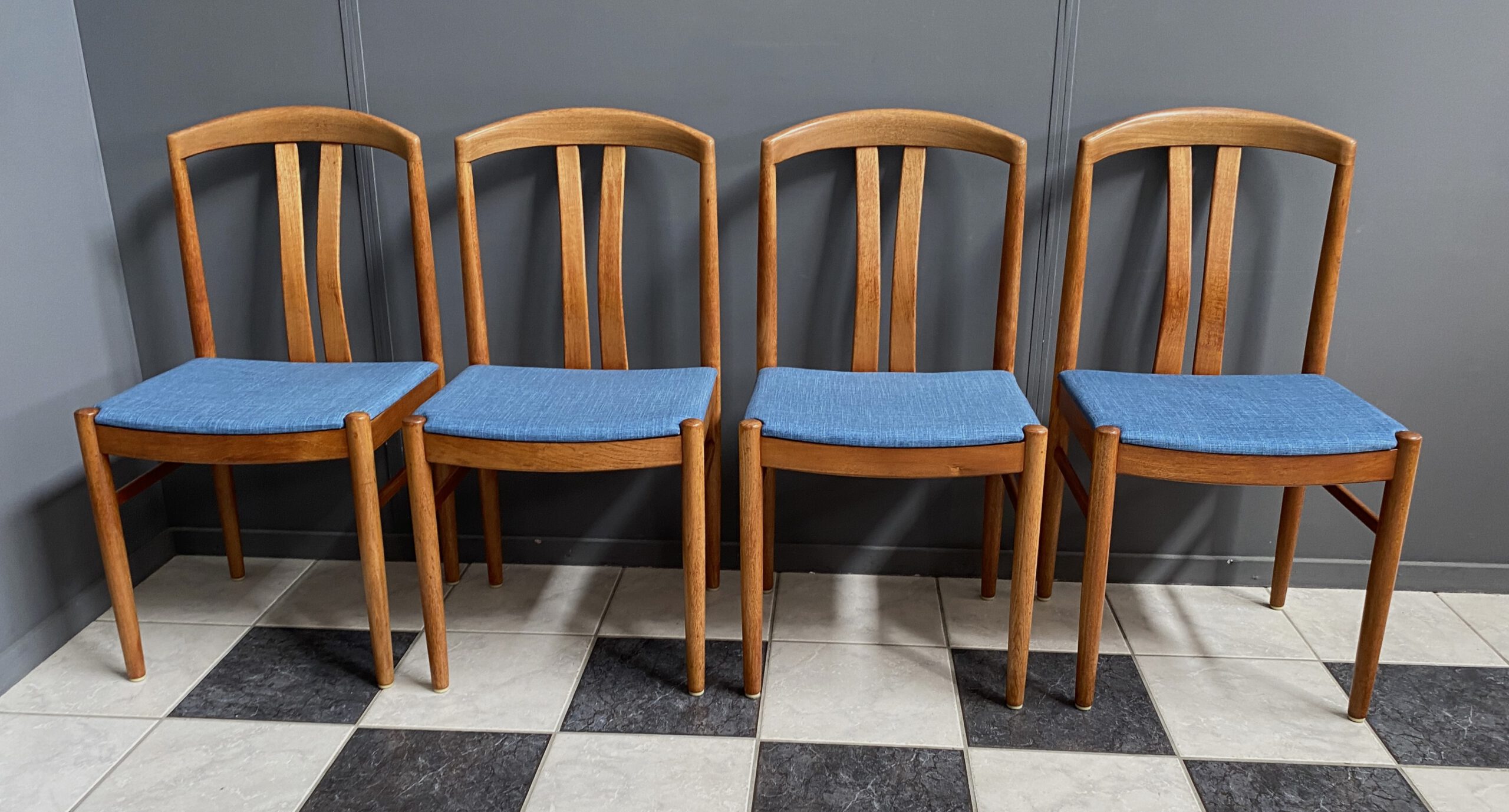 4X Ekstrom Oak Dining Chairs For Johansson & Soner Sweden 1960S image 7