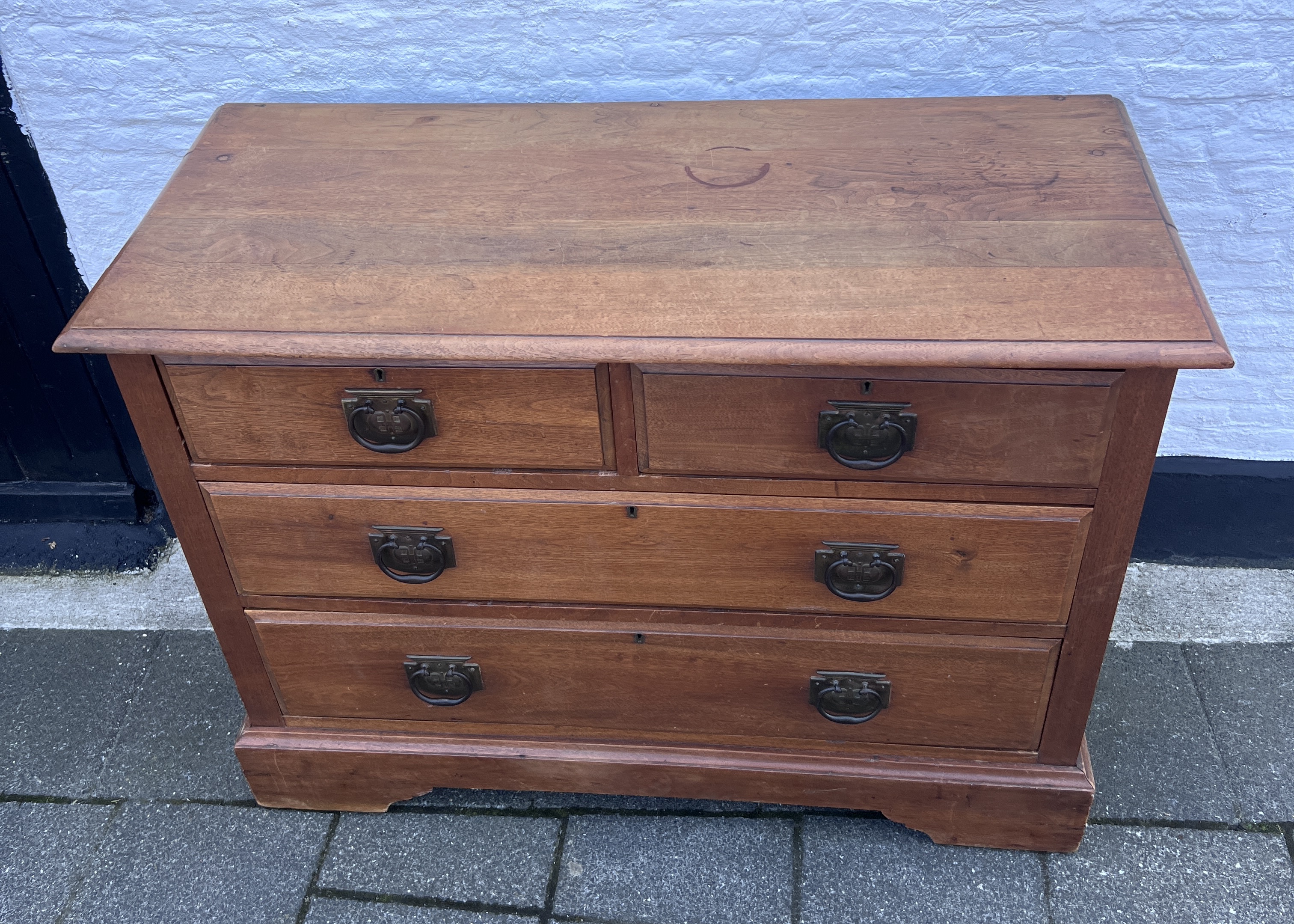 Antiek Engelse Ladekast Met 4 Lades, image 7