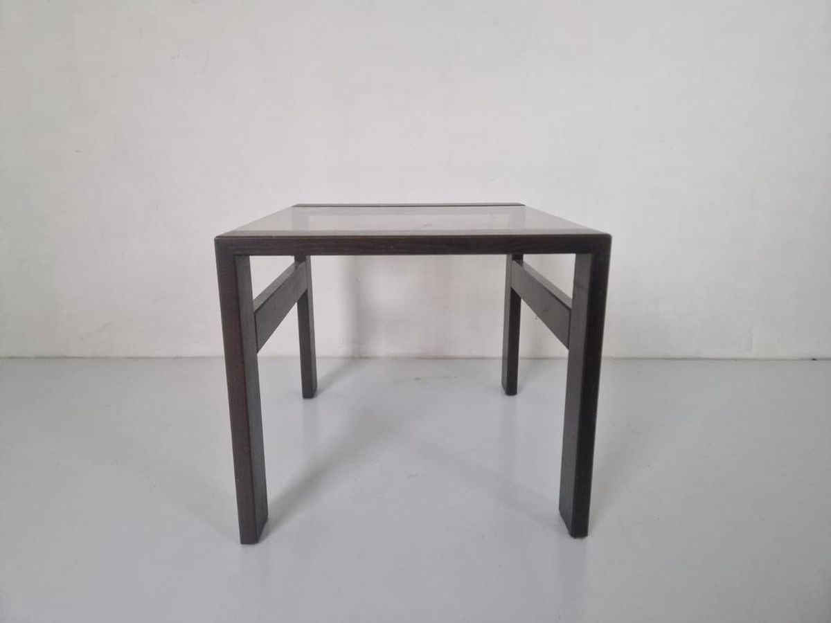 Vintage Rookglas Design Jaren 70 Side Table. image 5