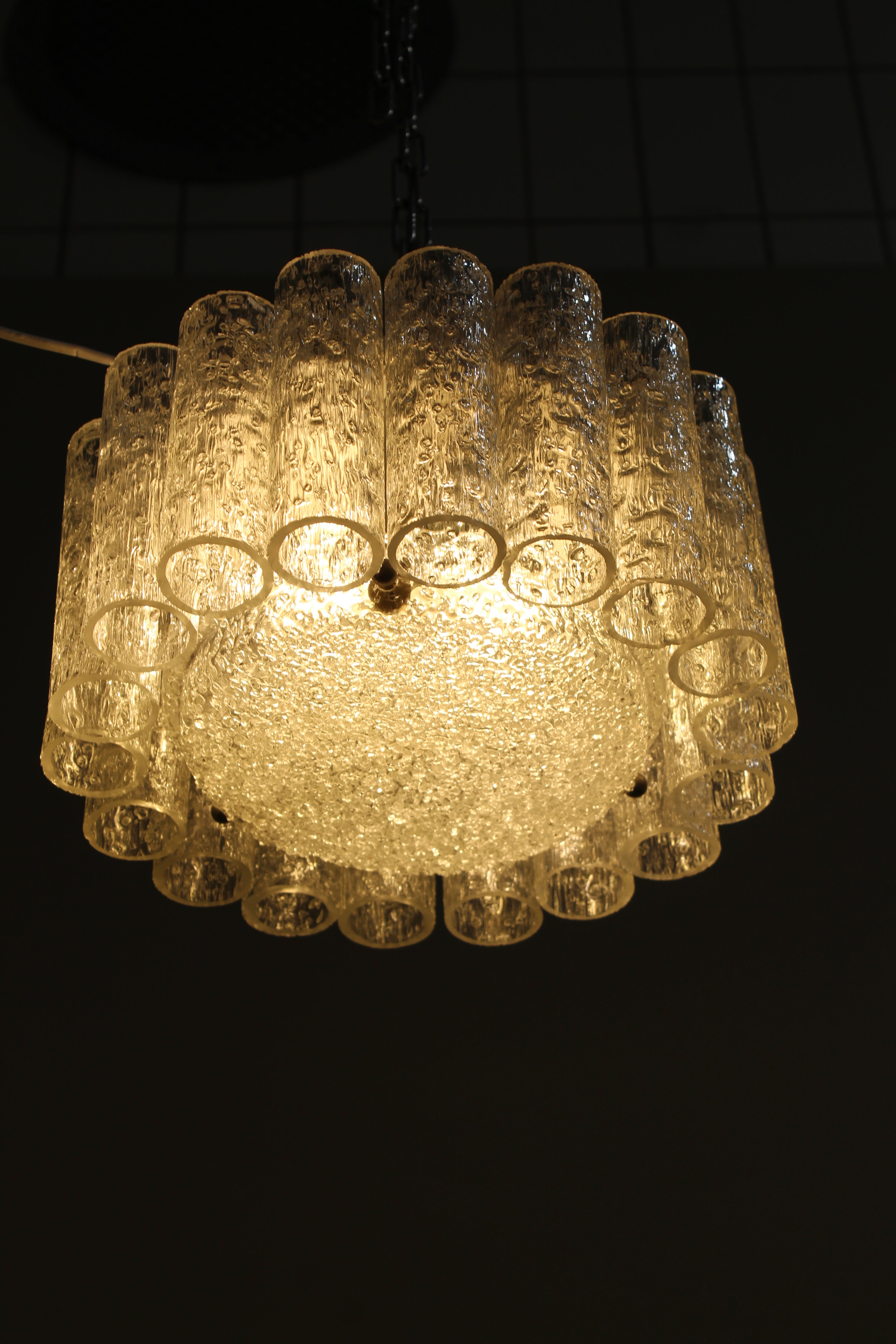 Vintage Doria Plafondlamp - Iceglass, Jaren '70 image 7