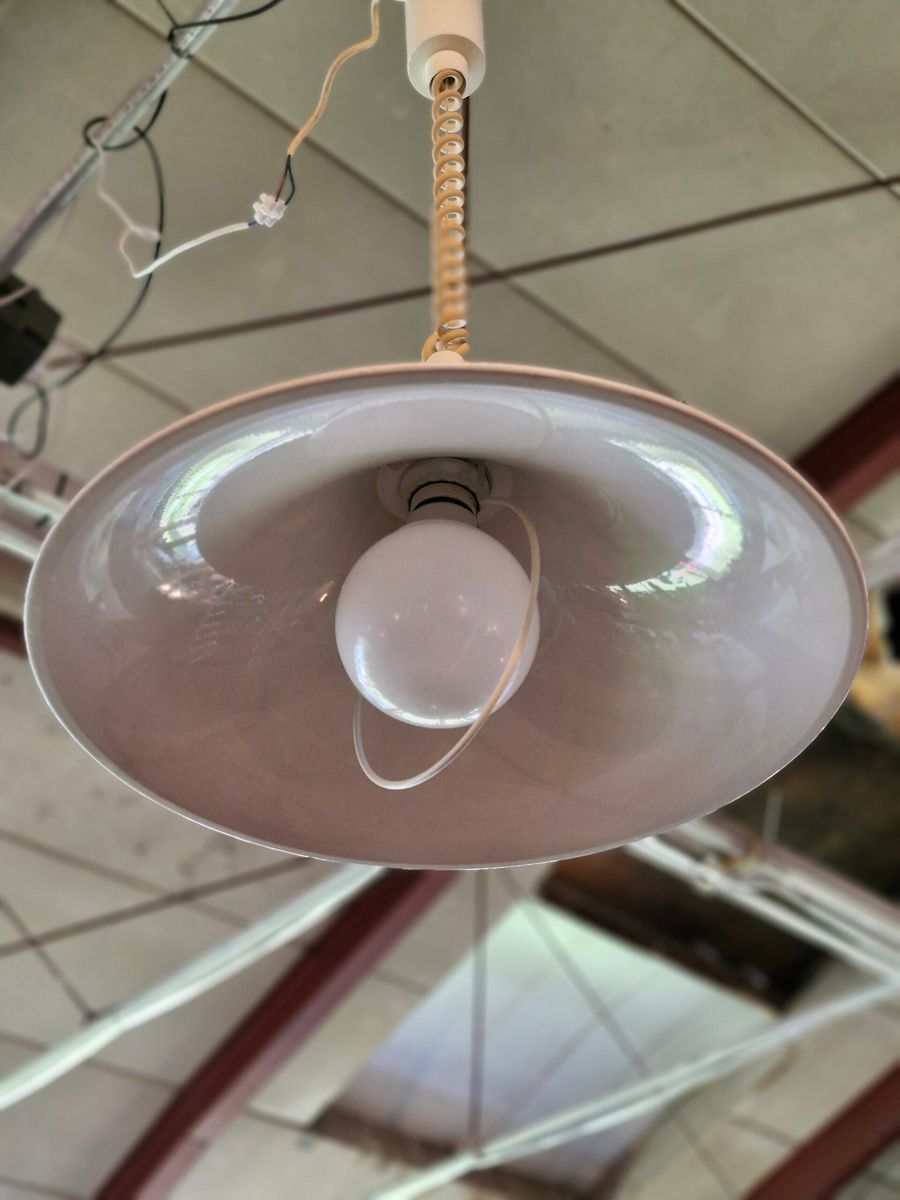 Vintage Heksenhoed Lamp Wit 70s image 2