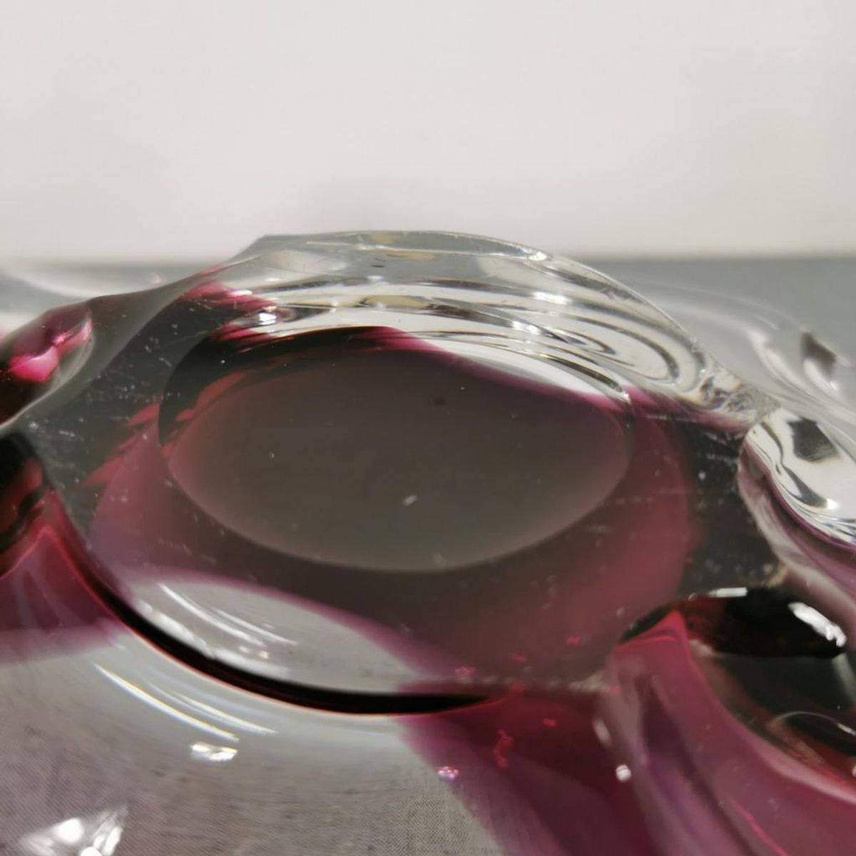 Vintage, Murano Glazen Schaal, Fruitschaal Serveerschaal Gekleurd Glas image 11