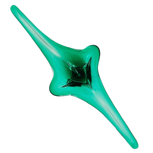 Vintage Glazen Murano Schaal Groen Mid-century 1970’s image 5