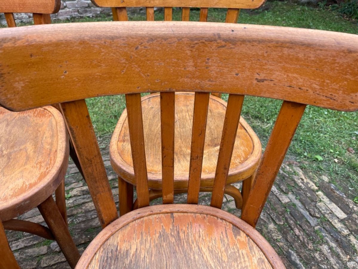 6 + 1 Baumann Bistrostoelen Keukenstoeln Café Stoelen Frans image 3