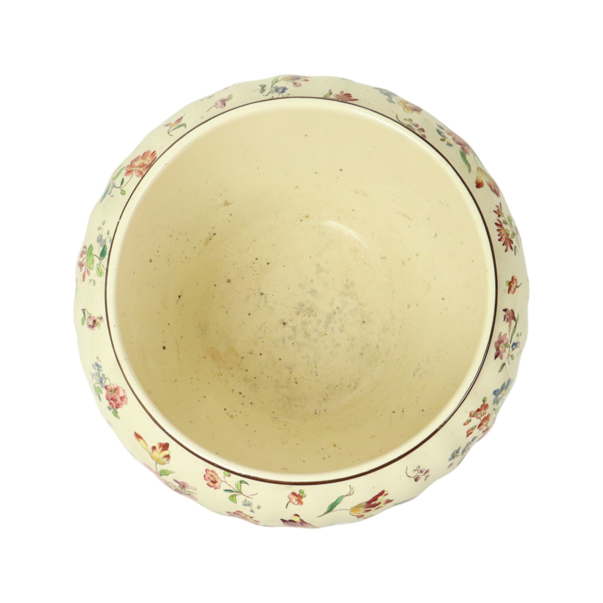 Grote Polychrome Bloempot Cache Pot Longchamp Frankrijk 36cm image 6