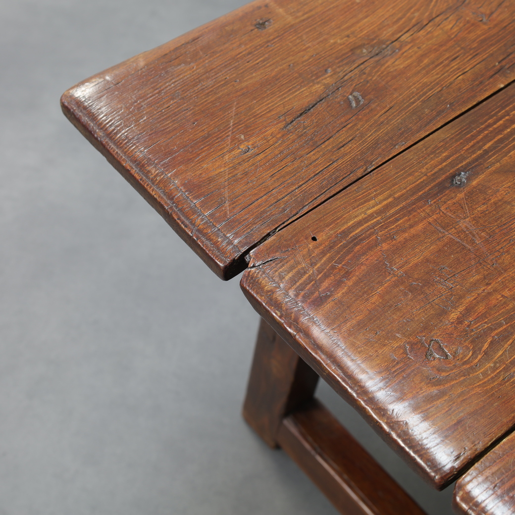 Antique Wooden Side Table With Drawer, 18th Century image 11