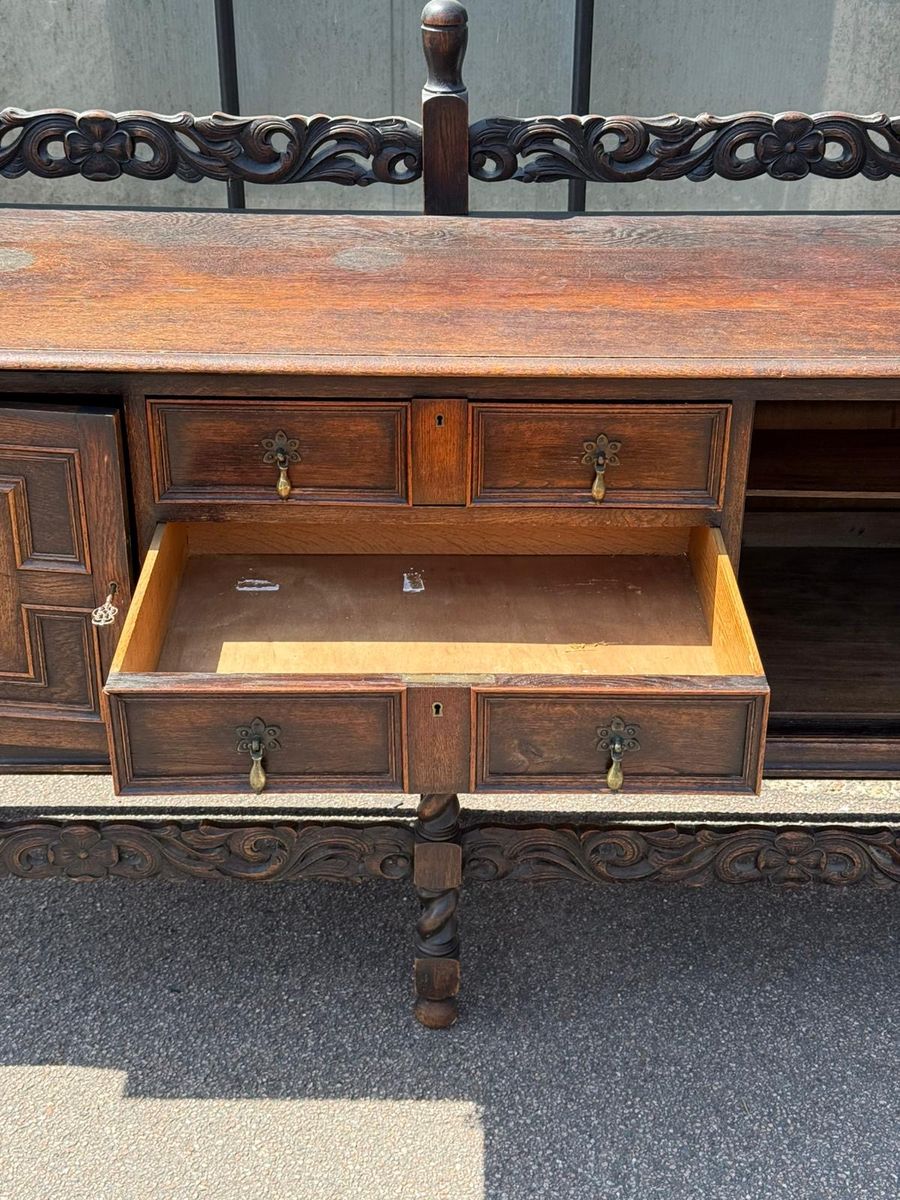 Jacobean Style Carved Oak Sideboard image 14