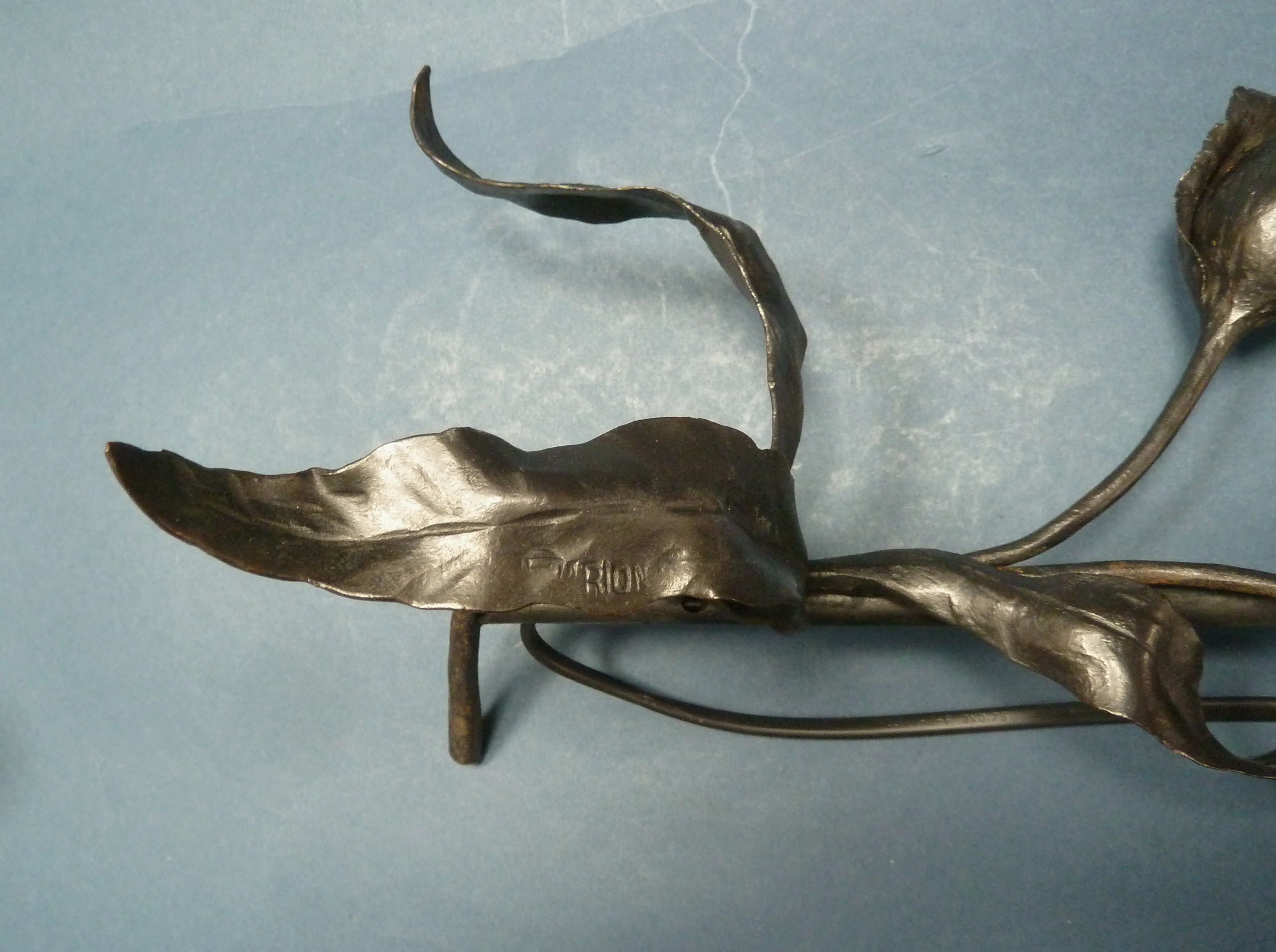 Art Deco Wrought Iron Lamp François Carion image 8