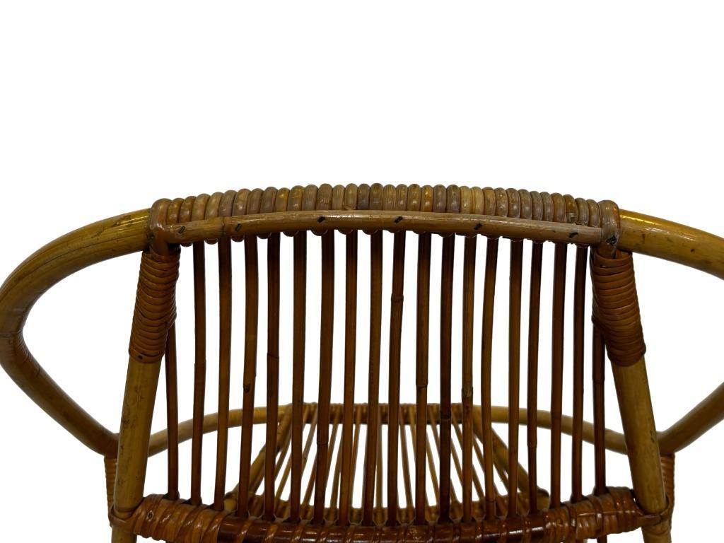 Vintage Set Van 4 Rotan Fauteuils Rohe Noordwolde 1960 image 21