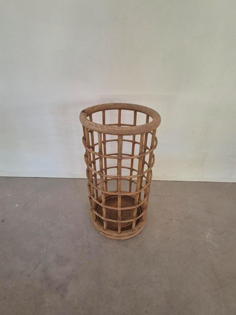 Mid Century Bamboo Rotan Paraplubak image 3