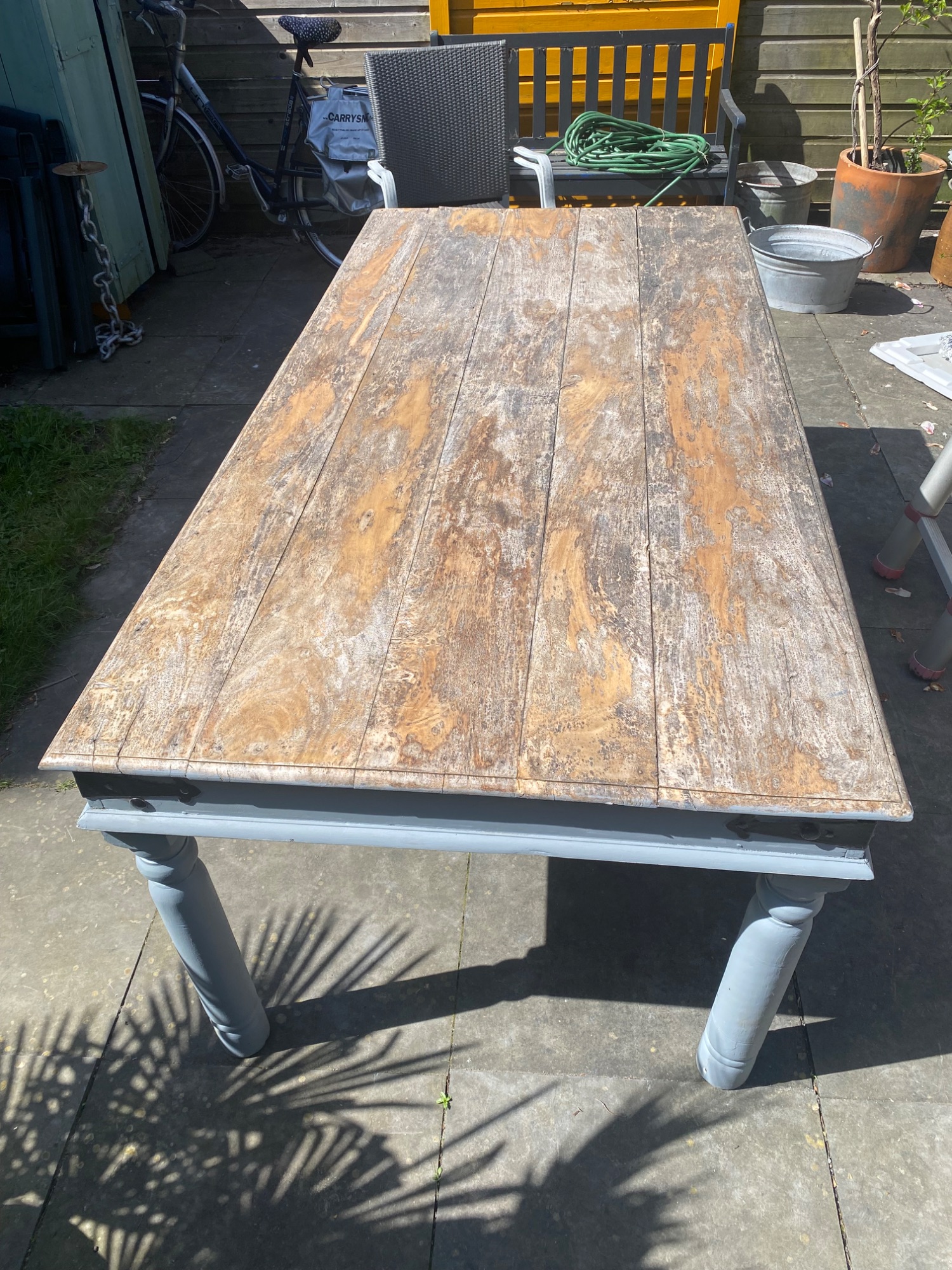 Massief Houten Tafel Met Afschroefbare Poten image 3