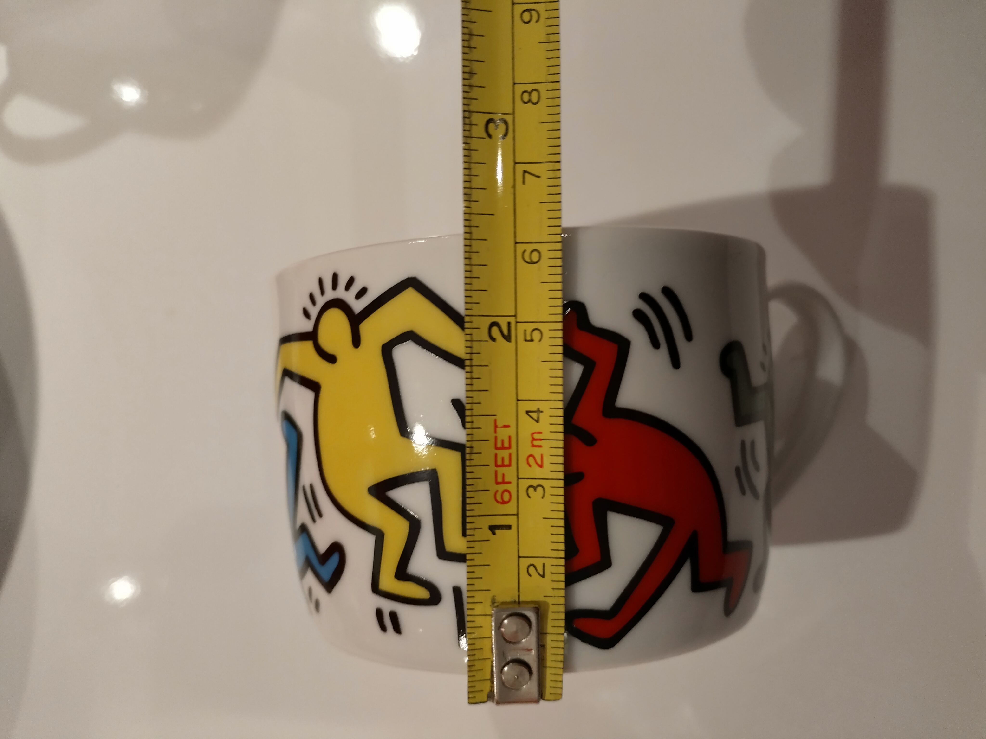 Keith Haring Servies: 2 Platte Borden, 2 Koffiekop En Schotel, 1 Espresso Kopje En Schotel image 7