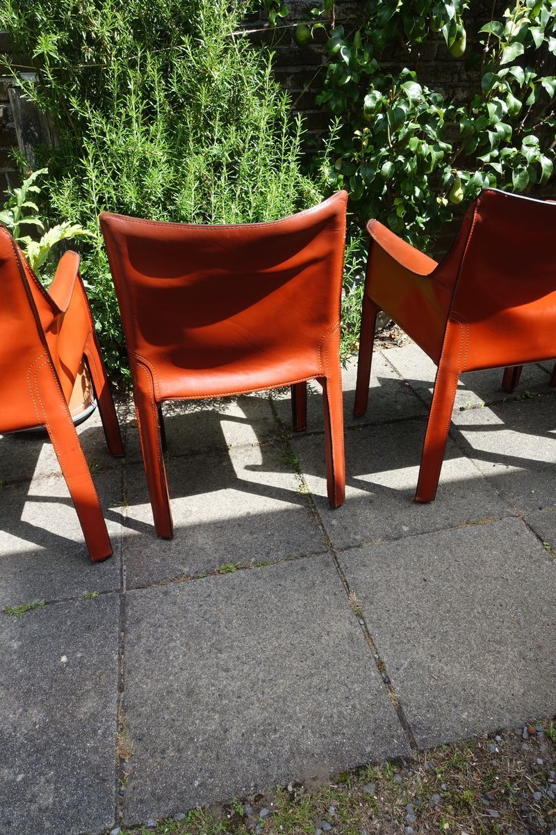 Mario Bellini Diner Chairs Cassina 1970’s Cab 412 & 413 image 16