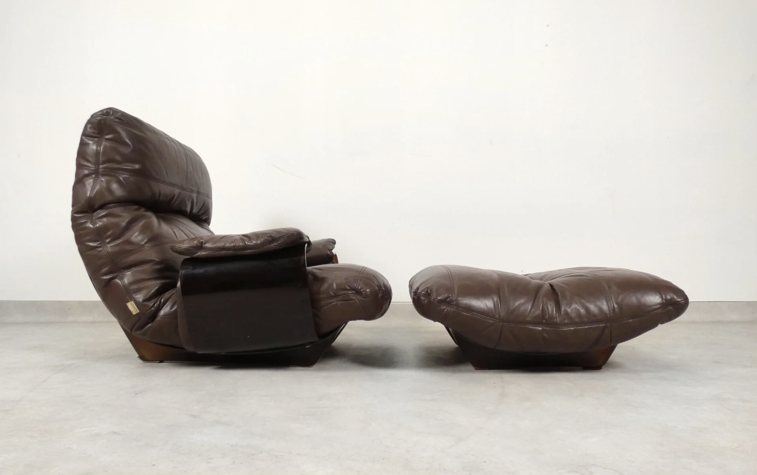 Ligne Roset Marsala - Fauteuil En Ottman - Bruin Leder image 2