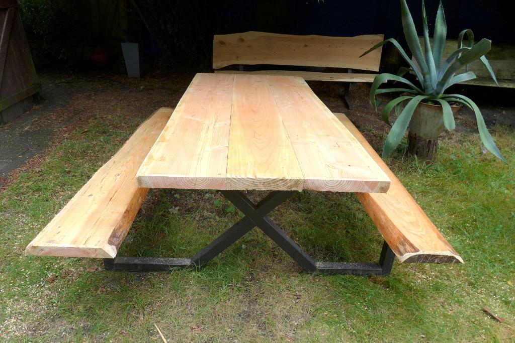 Prachtige Grote Boomstam Tuintafel 260 Cm image 18