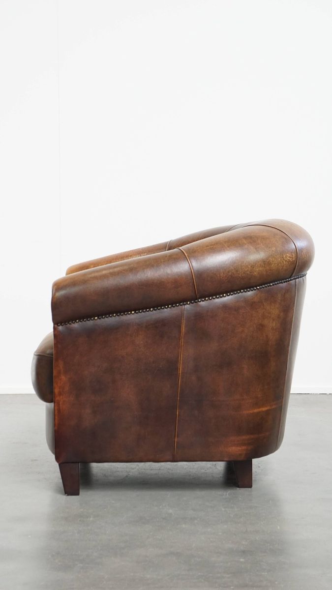 Comfortabele En Karaktervolle Schapenleren Clubfauteuil Met Een Prachtige Kleurstelling image 5