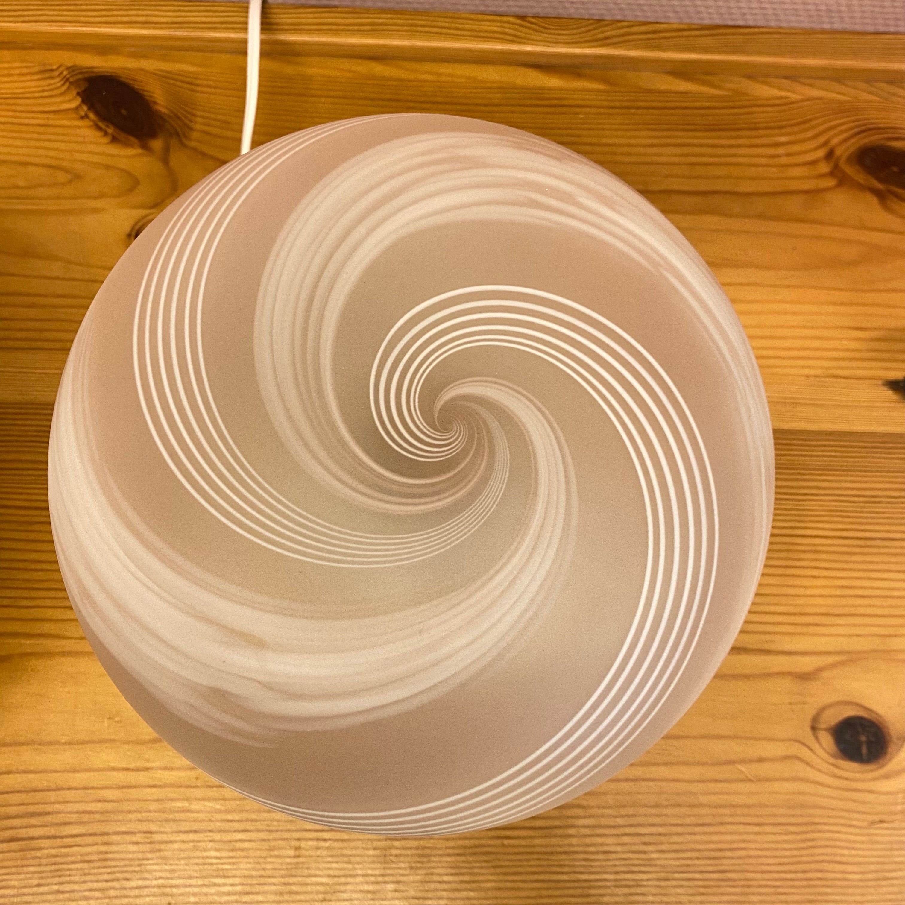 Set Of Pink Swirly Murano Glass Table Lights image 8