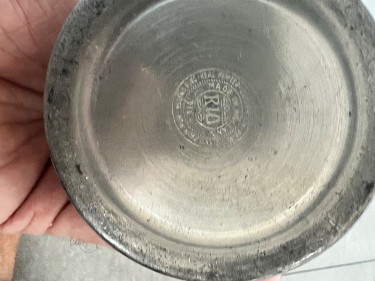 Vintage Kurtz Tiel Tinnen Vaas En Diverse Items image 7