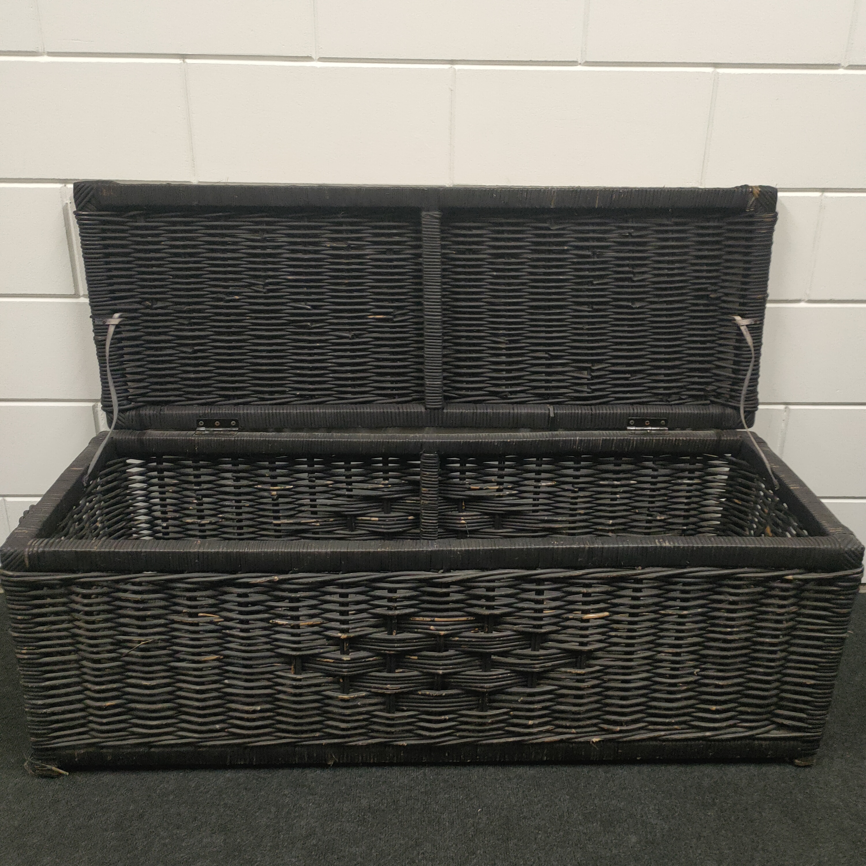 Grote Rieten Rotan Opbergmand Met Deksel image 3