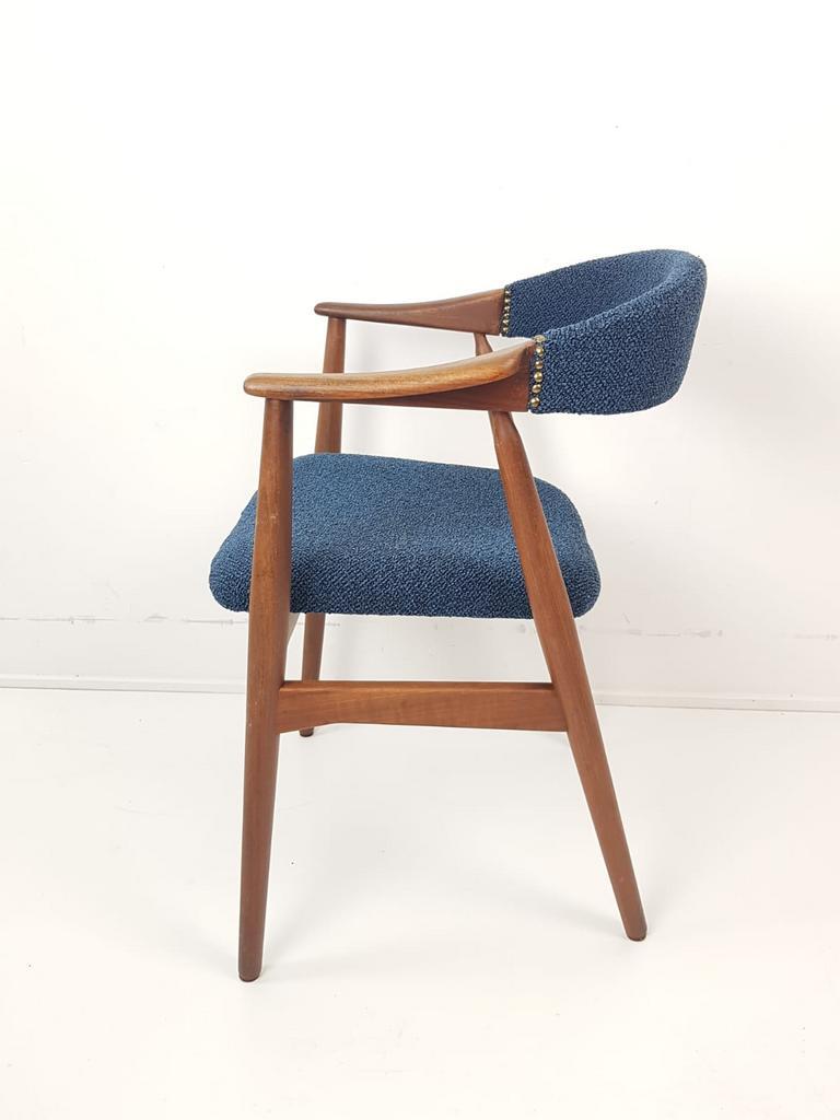 Set Van 2 Deense Vintage Farstrup Stoel Blauw Thomas Harlev image 8