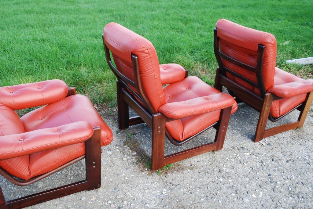 Coja Armchairs Lederen Bekleding Palissander Frame image 7