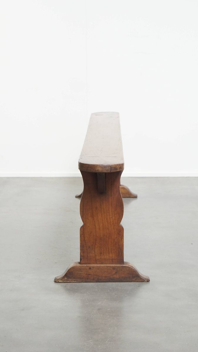 Stijlvolle En Tijdloze Antieke Halbank/ Bank Voor Aan De Eettafel Met Een Mooi Patina image 3