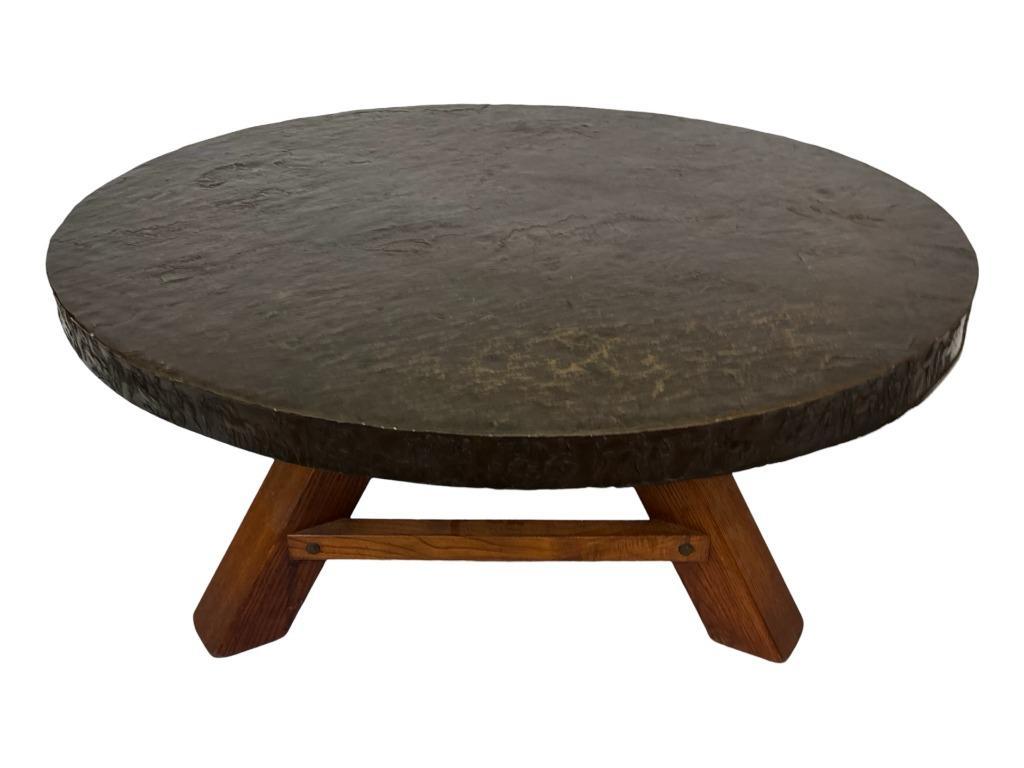 Vintage Salontafel Rond Brutalist Jaren 60 Minimalist Design image 24