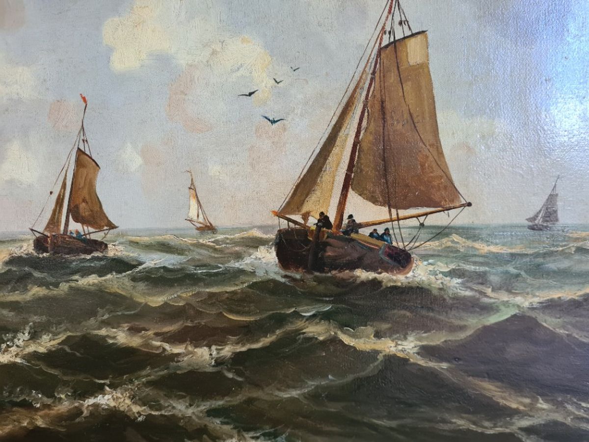 Zeegezicht - Schilderij Met Zeilboten - Van Dijk image 11